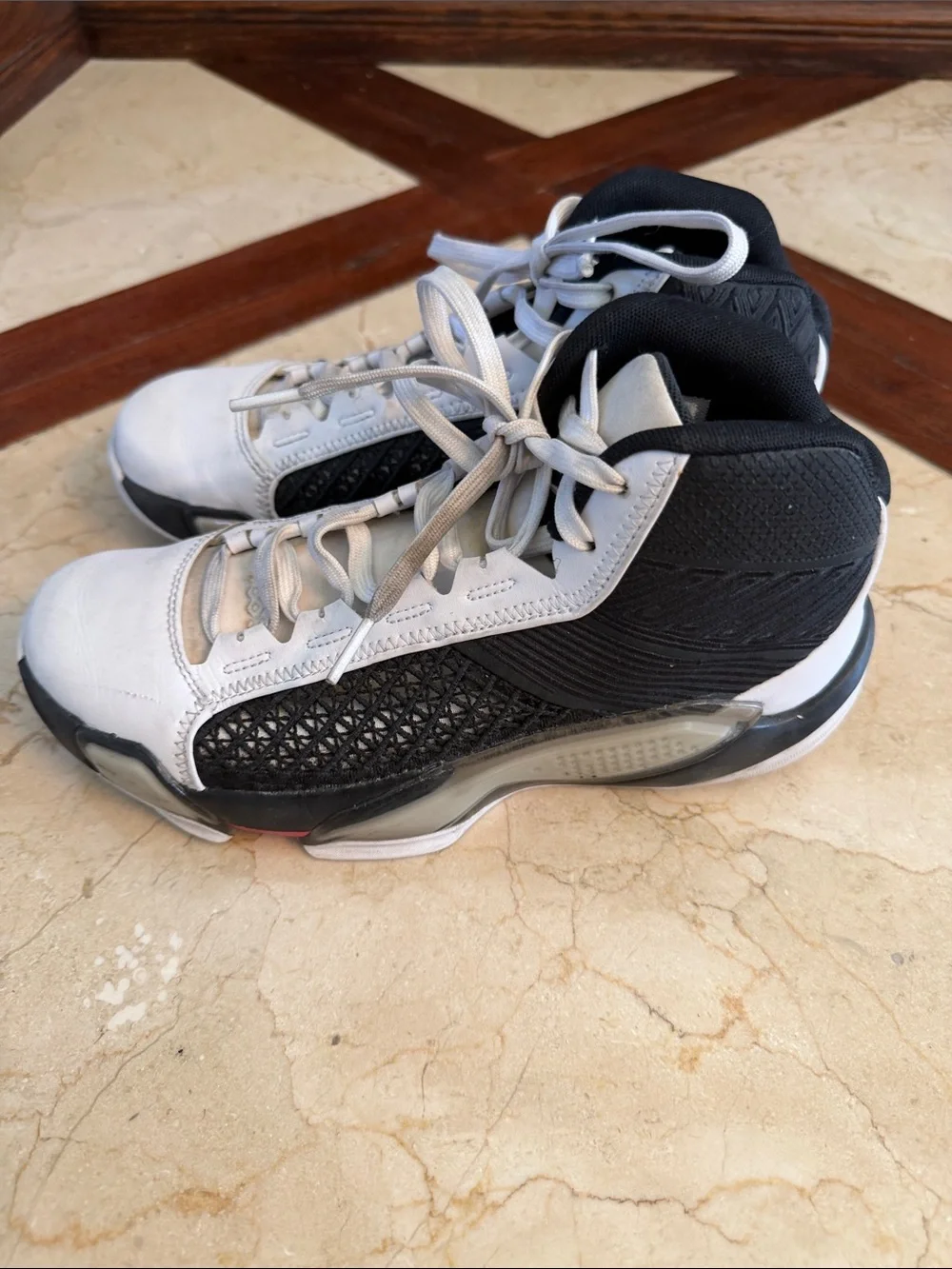 Boys Air Jordan Black and White Athletic Sneakers